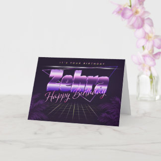 Zehra Name First Name pura retro card Birthday