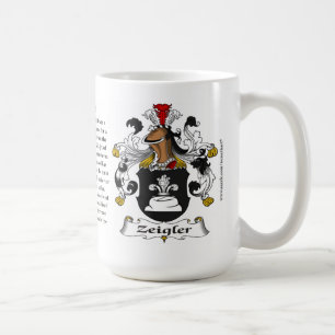 Zeigler, the Origin, the Meaning and the Crest Coffee Mug