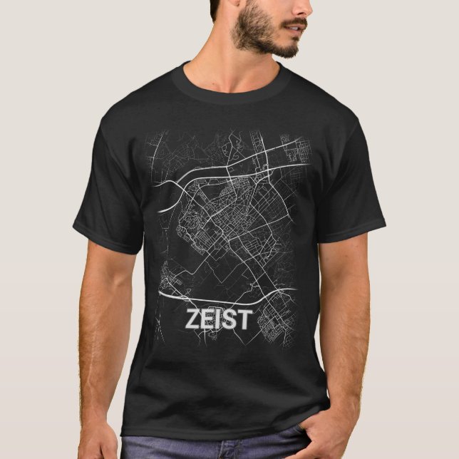Zeist city map (LARGE PRINT) T-Shirt (Front)