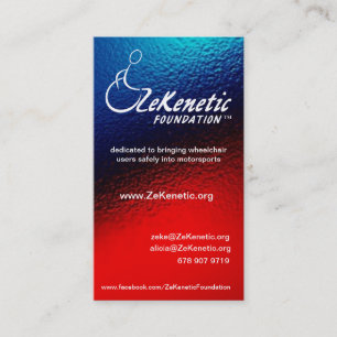 ZeKenetic Foundation Business Cards