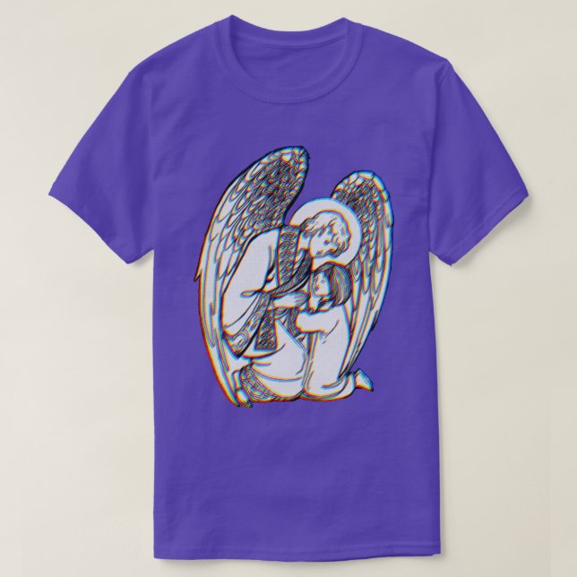Zelator Guardian Angel glitch aesthetics T-Shirt (Design Front)