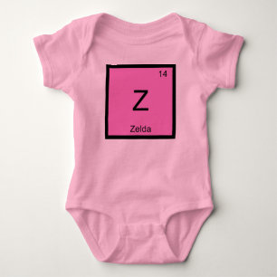Zelda Name Chemistry Element Periodic Table Baby Bodysuit