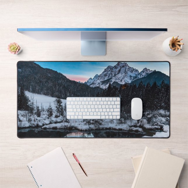 Zelenci springs at dusk desk mat (Office 1)