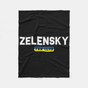 Zelensky Fan Club Support Ukraine Fleece Blanket