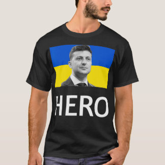 Zelensky Hero, Ukrainian Flag, President Volodymyr T-Shirt
