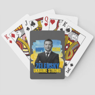 Zelensky Hope Hero Ukraine Strong  Playing Cards