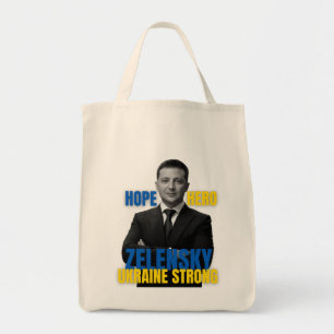 Zelensky Hope Hero Ukraine Strong Tote Bag