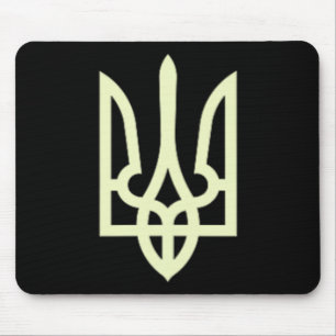 Zelensky Signature Green With Ukrainian Coat Of Ar Mouse Mat