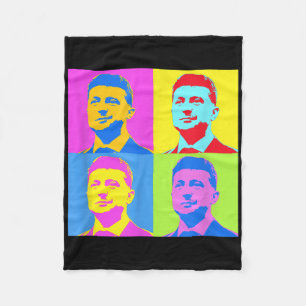 Zelensky Stand With Ukraine Ukrainians Support Pop Fleece Blanket