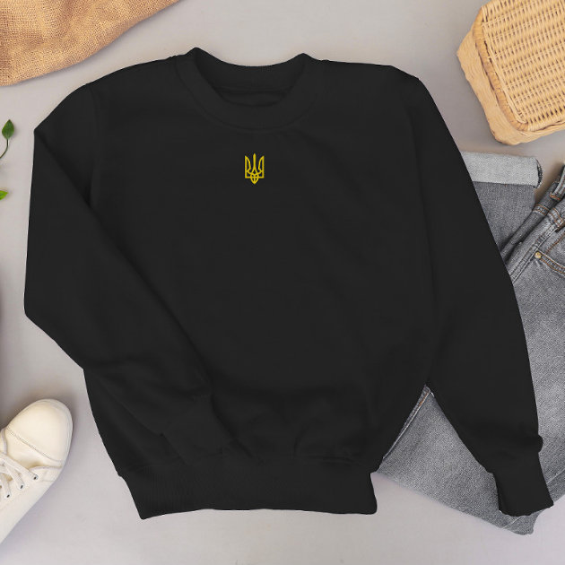 Zelensky Ukraine President Gold Trident Emblem Sweatshirt | Zazzle