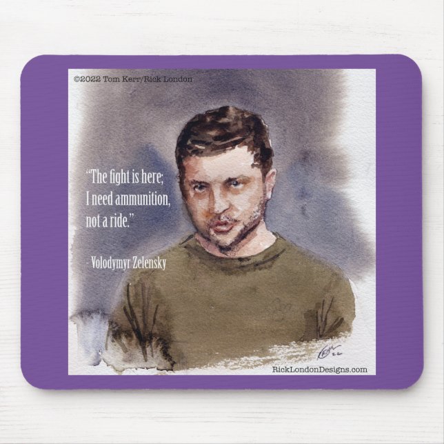 Zelensky, Volodymir Mouse Mat (Front)