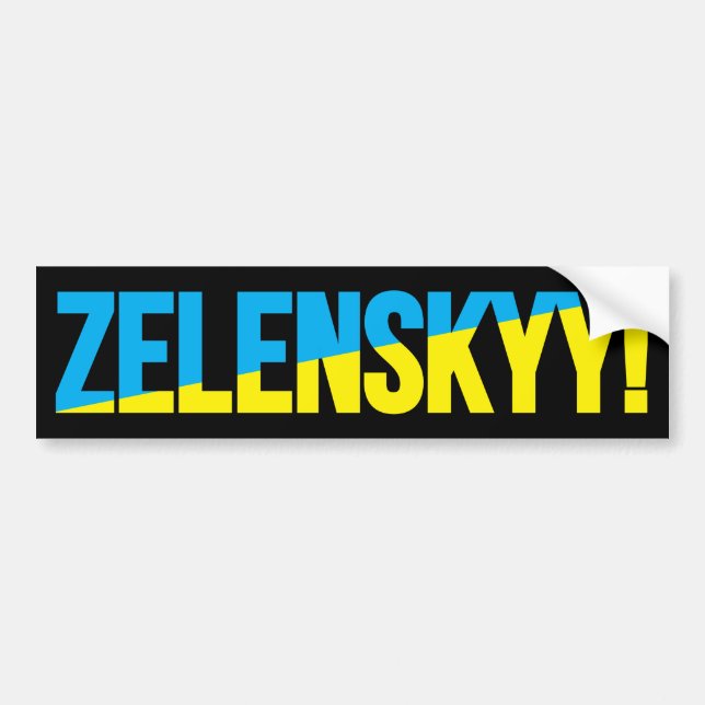 ZELENSKYY! BUMPER STICKER (Front)