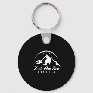 Zell Am See Austria Ski Resort Skiing Snowboarding Key Ring