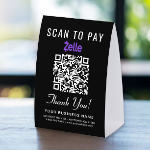 Zelle QR Code Scan To Pay Black