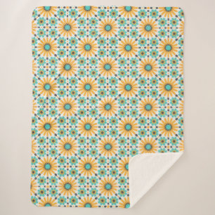 Zellige Radiance: Colourful Andalusian Geometry Sherpa Blanket