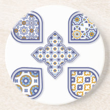 Zellij Moroccan Sandstone Coaster – Elegant Geomet