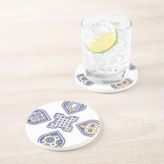 Zellij Moroccan Sandstone Coaster – Elegant Geomet