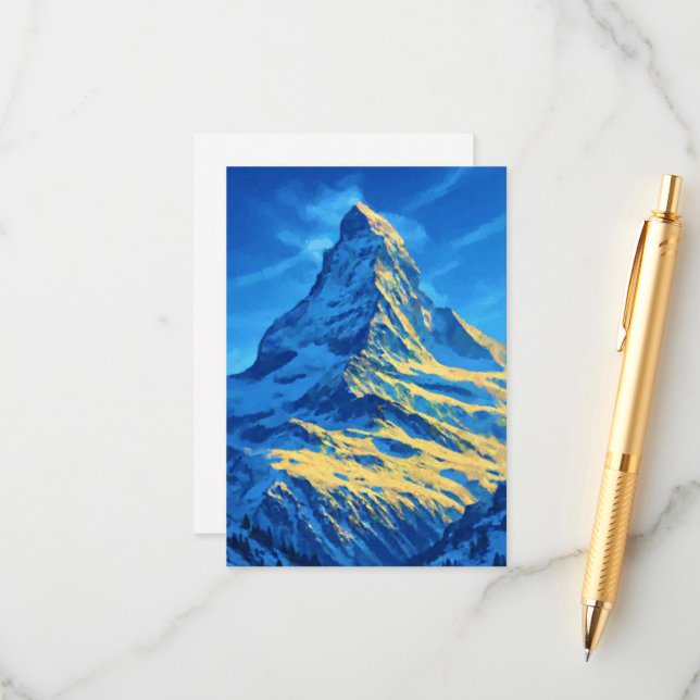 Zematt Matterhorn Switzerland Enclosure Card (Front/Back In Situ)