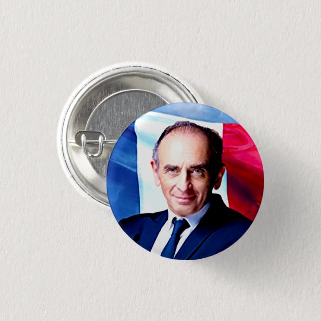 Zemmour President 3 Cm Round Badge (Front & Back)
