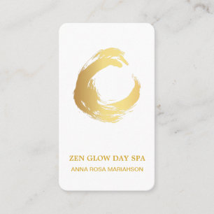 *~* Zen Abstract Gold Brush Reiki Meditation Yoga Business Card