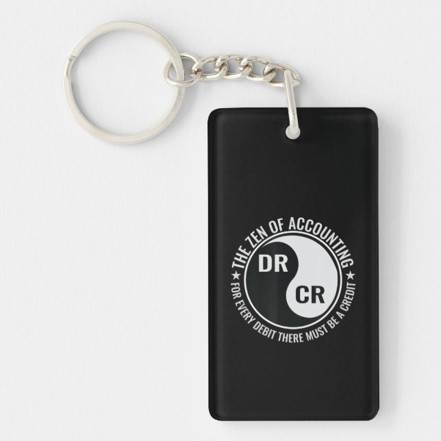 Zen Accounting Major Degree Funny Accountant Key Ring (Front)