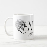 Zen AF  Funny Humour Mandala Coffee Mug