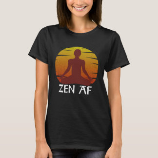 Zen AF Vintage Yoga at Sunrise Mediation Namaste T-Shirt