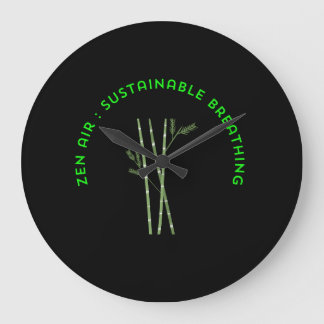 Zen Air: Sustainable Breathing Large Clock