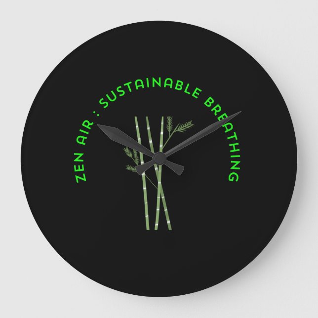 Zen Air: Sustainable Breathing Large Clock (Front)