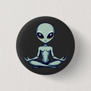 Zen Alien 3 Cm Round Badge
