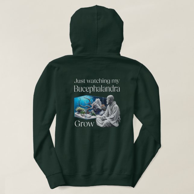 Zen and Bucephalandra – The Art of Aquascaping Hoodie (Design Back)