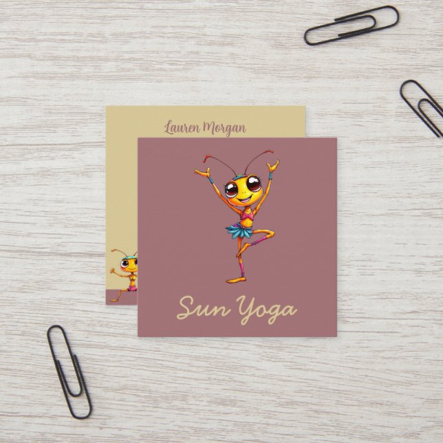 Zen Ants 4 Square Business Card (Front/Back In Situ)