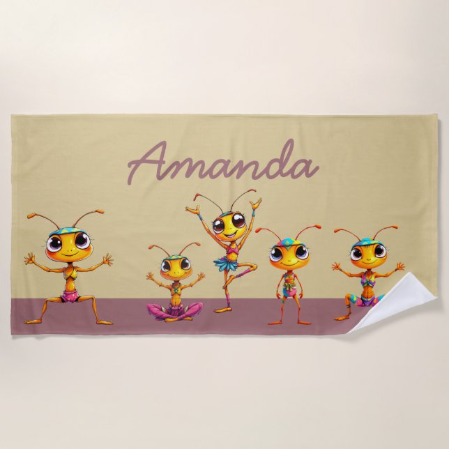 Zen Ants Beach Towel  (Front)
