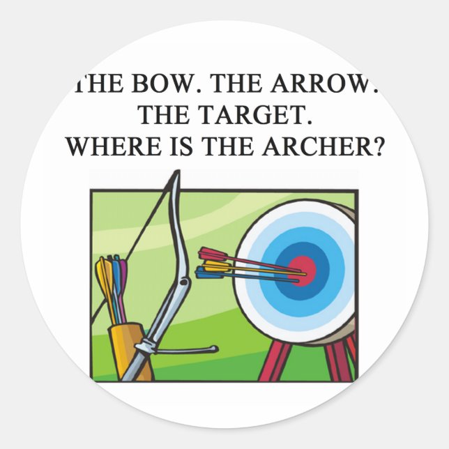 ZEN ARCHER CLASSIC ROUND STICKER (Front)
