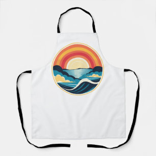 Zen Art Deco Sunset over Water Apron