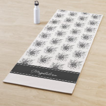 Zen Art Floral Hand-Drawn Black & White –