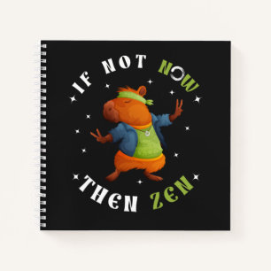 Zen Art Hippie Capybara Sketchbook Spiral Notebook