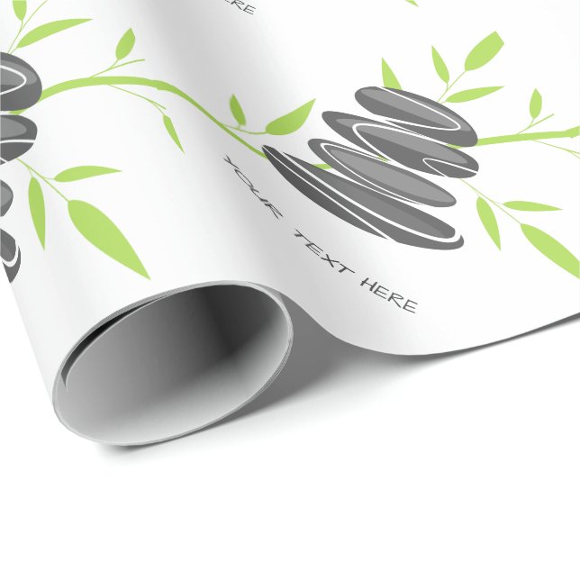 Zen art pebble stones stacking wrapping paper (Roll Corner)
