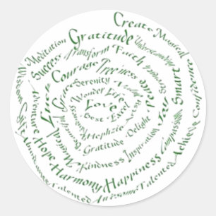 Zen Art  "Vibrate your Blessings" Classic Round Sticker