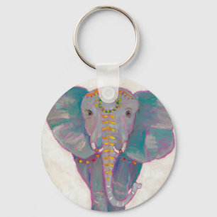 Zen Asian Elephant Key Ring