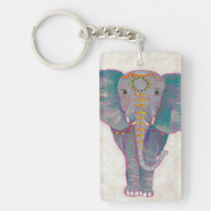 Zen Asian Elephant Key Ring