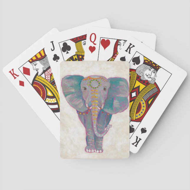 Zen Asian Elephant Playing Cards (Back)