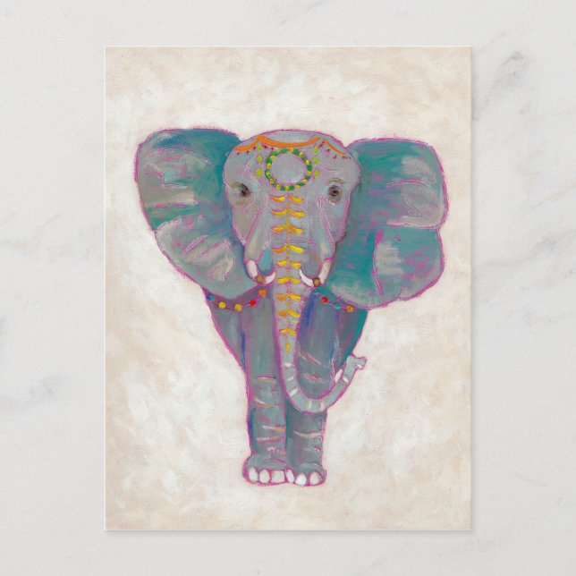 Zen Asian Elephant Postcard (Front)