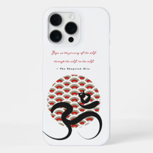 Zen Asian Red Sun Yoga Modern Calligraphy Om Aum iPhone 16 Pro Max Case