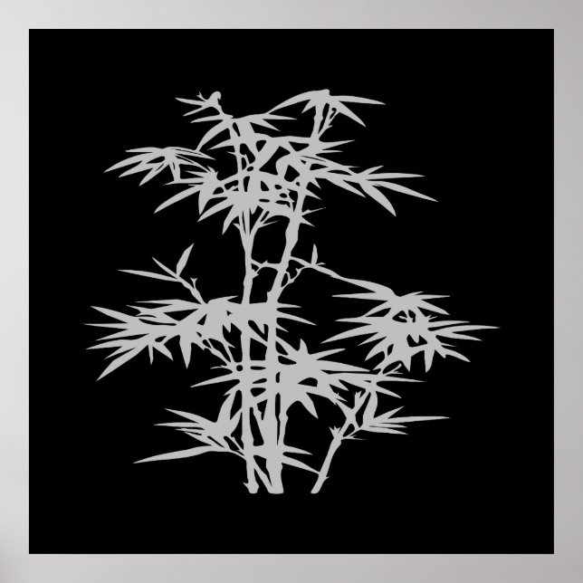 Zen Asian style bamboo Poster (Front)