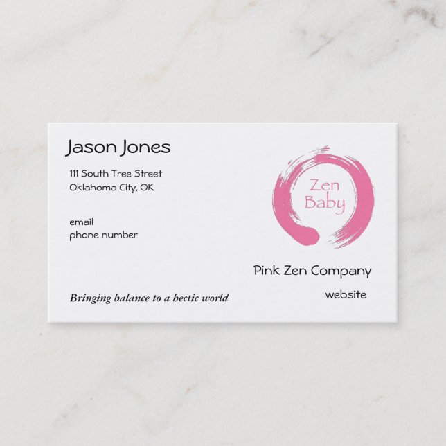 Zen Baby Business Card (Front)