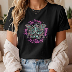 Zen Balance Calm Harmony Butterfly Meditation T-Shirt