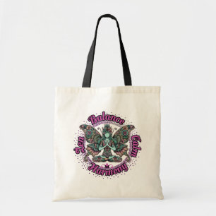 Zen Balance Calm Harmony Butterfly Meditation Tote Bag