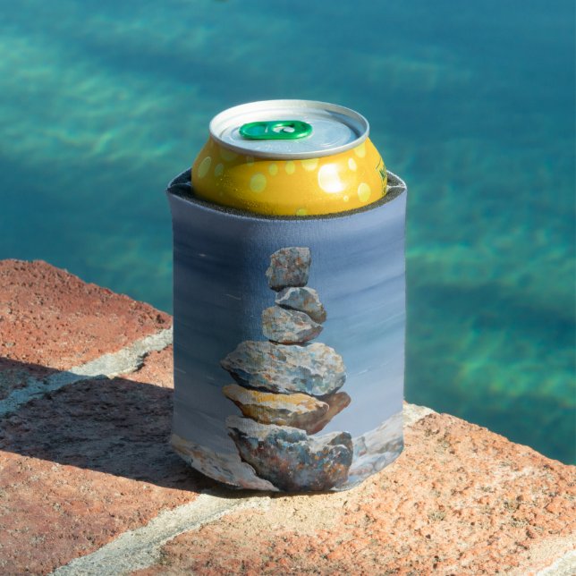 Zen Balancing Rocks Serenity Style Can Cooler (In Situ Pool)