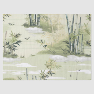 Zen Bamboo Forest Botanical Pattern (1) Tissue Paper